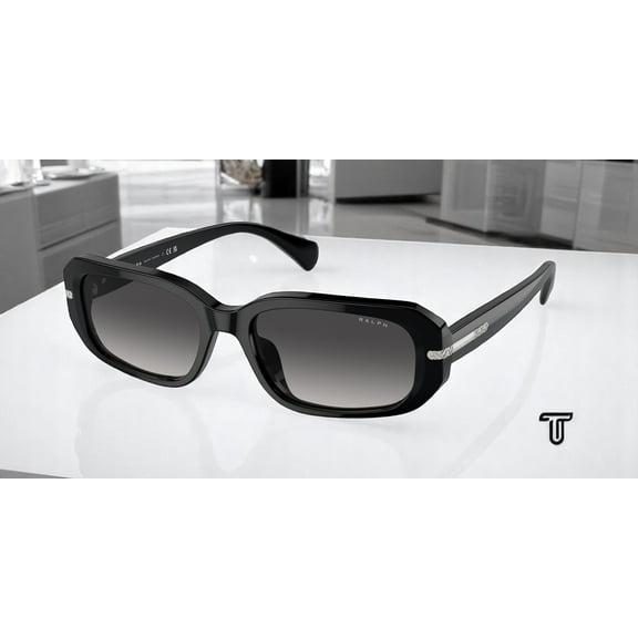 RALPH RA5311U 50018G Shiny Black Gradient Grey 54 mm Women's Sunglasses