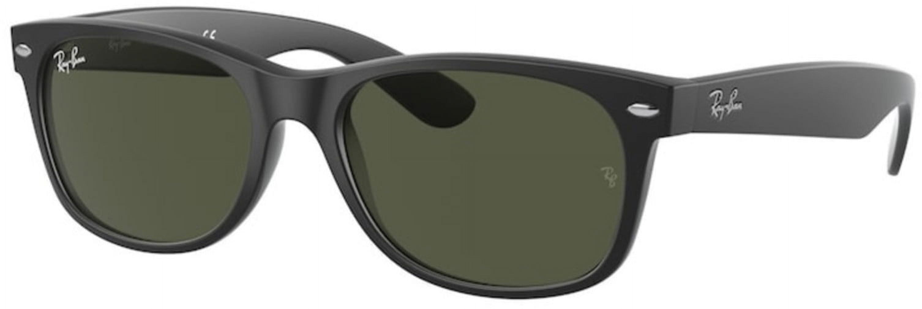 Ray-Ban RB 2132 F 622 New Wayfarer Sunglasses, Rubber Black G-15 
