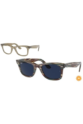 Sunglasses Ray-Ban RB 2140 1387GG Wayfarer Photo Striped Grey Tr