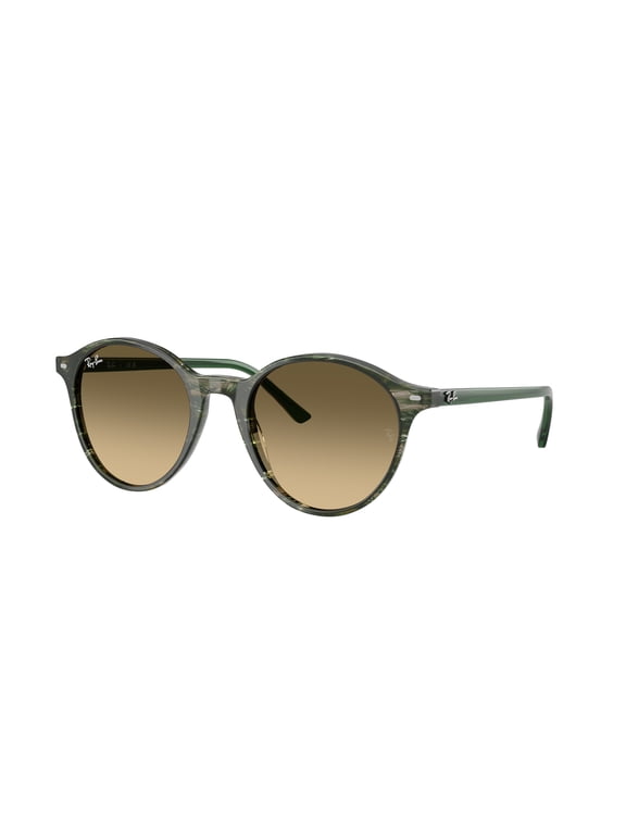 Ray Ban Sunglasses for Women and Men - Bernard RB2230 High-Bridge, Non Polarized Sunglasses with Crystal Lenses - Tr. Shade Fantasy Green/Brown - Size 51