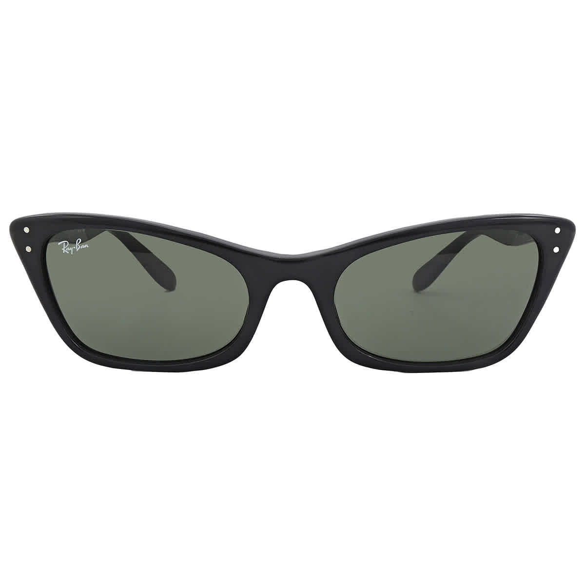 Ray-Ban Black Lady Burbank 901/31 Black Frame Rb2299 Sunglasses with Green Ray-Ban RB2299 Lady Burbank 901/31 Cat Eye Shiny Black  main image 3
