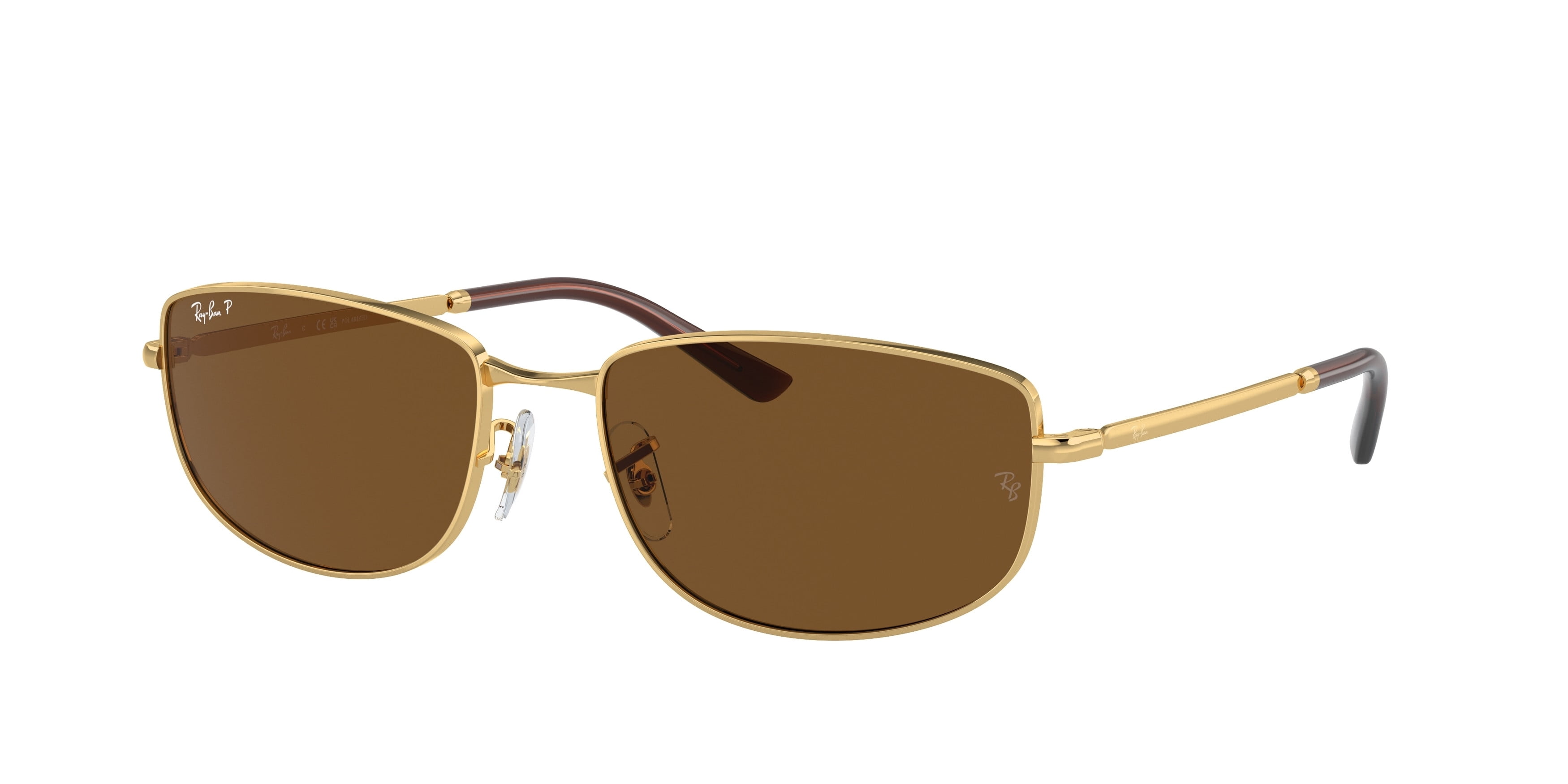 Ray-Ban 001/57 Arista Polar Brown Oval Sunglasses Ray-Ban® Oval RB3547 Oval Sunglasses - EuroOptica main image 4