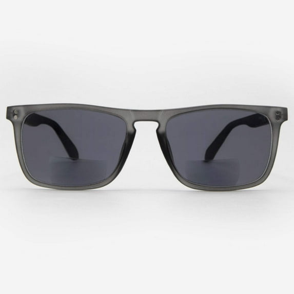 Sunglasses with Readers for Men and Women - Reader Sunglasses - Designer Reading Sun Glasses with Built In Full Readers - Trento by VITENZI in Gray 2.25