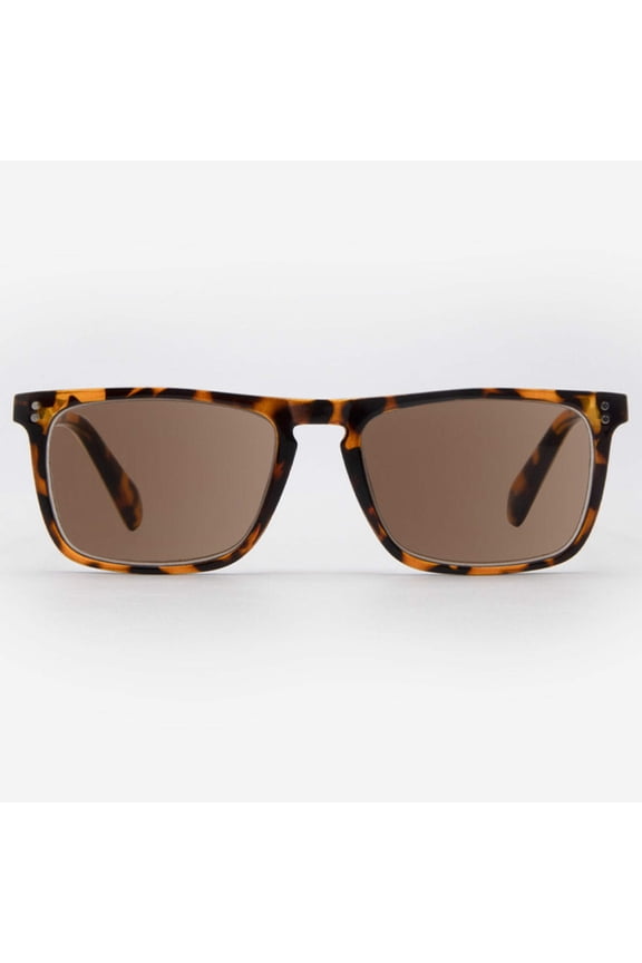 Sunglasses with Readers for Men and Women - Reader Sunglasses - Designer Reading Sun Glasses with Built In Full Readers - Trento by VITENZI in Tortoise 1.75