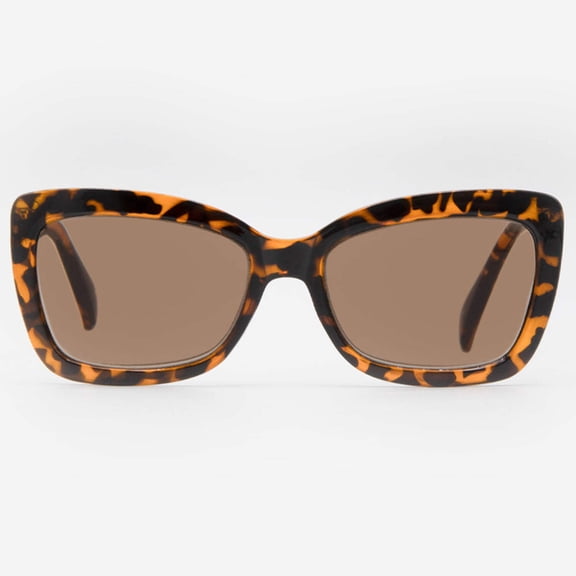 Sunglasses with Readers for Women - Reader Sunglasses - Butterfly Cat Eye Reading Sun Glasses with Built In Full Readers - Carpi by VITENZI in Tortoise 2.00