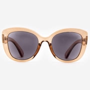 Sunglasses with Readers for Women - Reader Sunglasses - Oversized Butterfly Cat Eye Reading Sun Glasses with Built In Full Readers - Barletta by VITENZI in Champagne 3.00