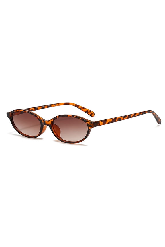 Sunglasses Retro Oval Frame Fashionable for Men Women UV Protection Eyewear