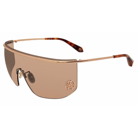 Roberto Cavalli SRC012M 8FCX 99mm Shield Sunglasses Women's Shiny Copper Gold