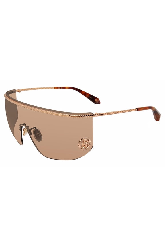 SRC012M 8FCX Shield Sunglasses Women's Shiny Copper Gold