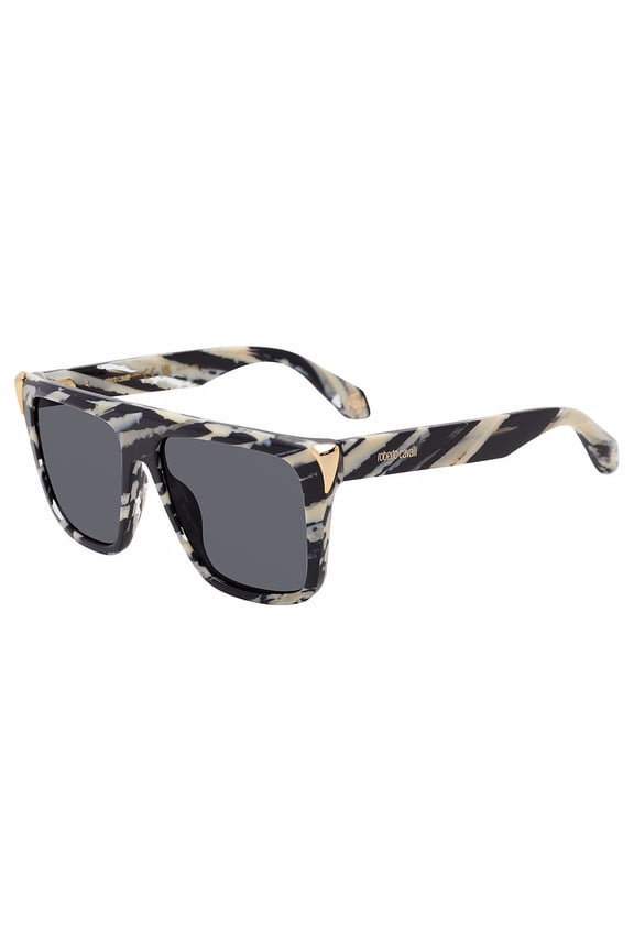 SRC094M 0AHH 57mm Square Sunglasses Unisex Shiny Leopard Pattern