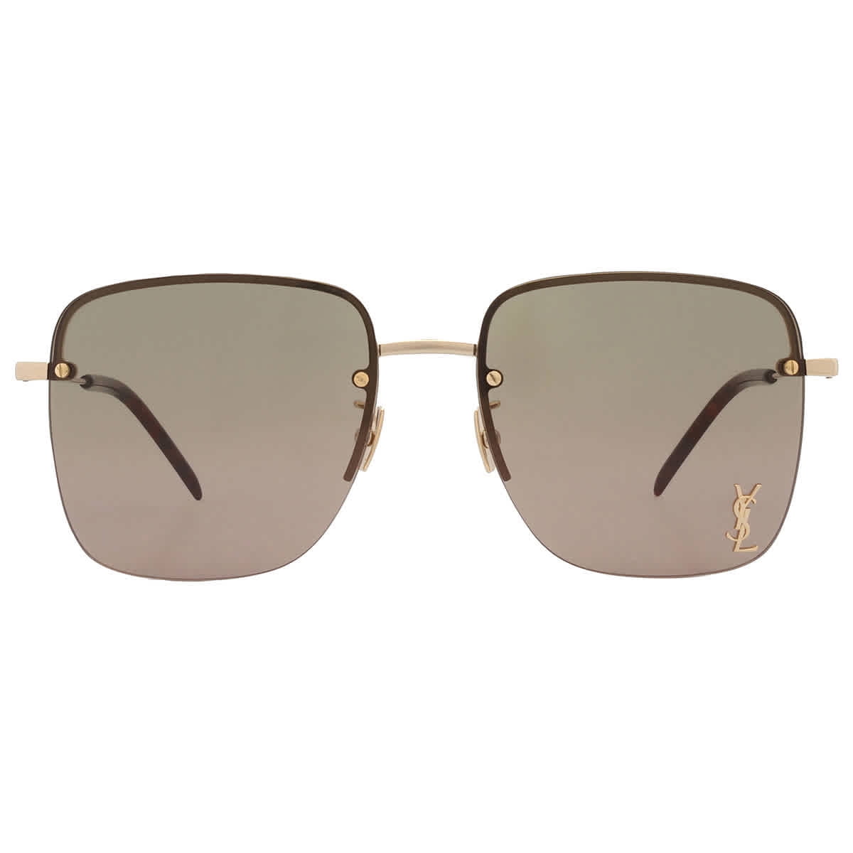 NEW SAINT LAURENT SUNGLASSES SL713 004 GREEN BROWN UNISEX Saint Laurent Green SL 715 Slim Sunglasses Saint Laurent main image 2