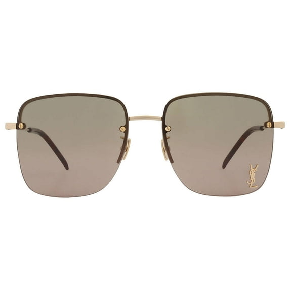 Saint Laurent Green Square Ladies Sunglasses SL 312M 003 58