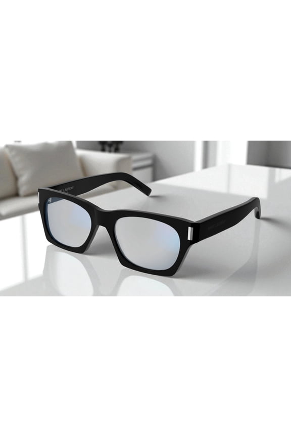 SL 402 013 54 Rectangular Black Shiny Grey 54 mm Unisex Sunglasses