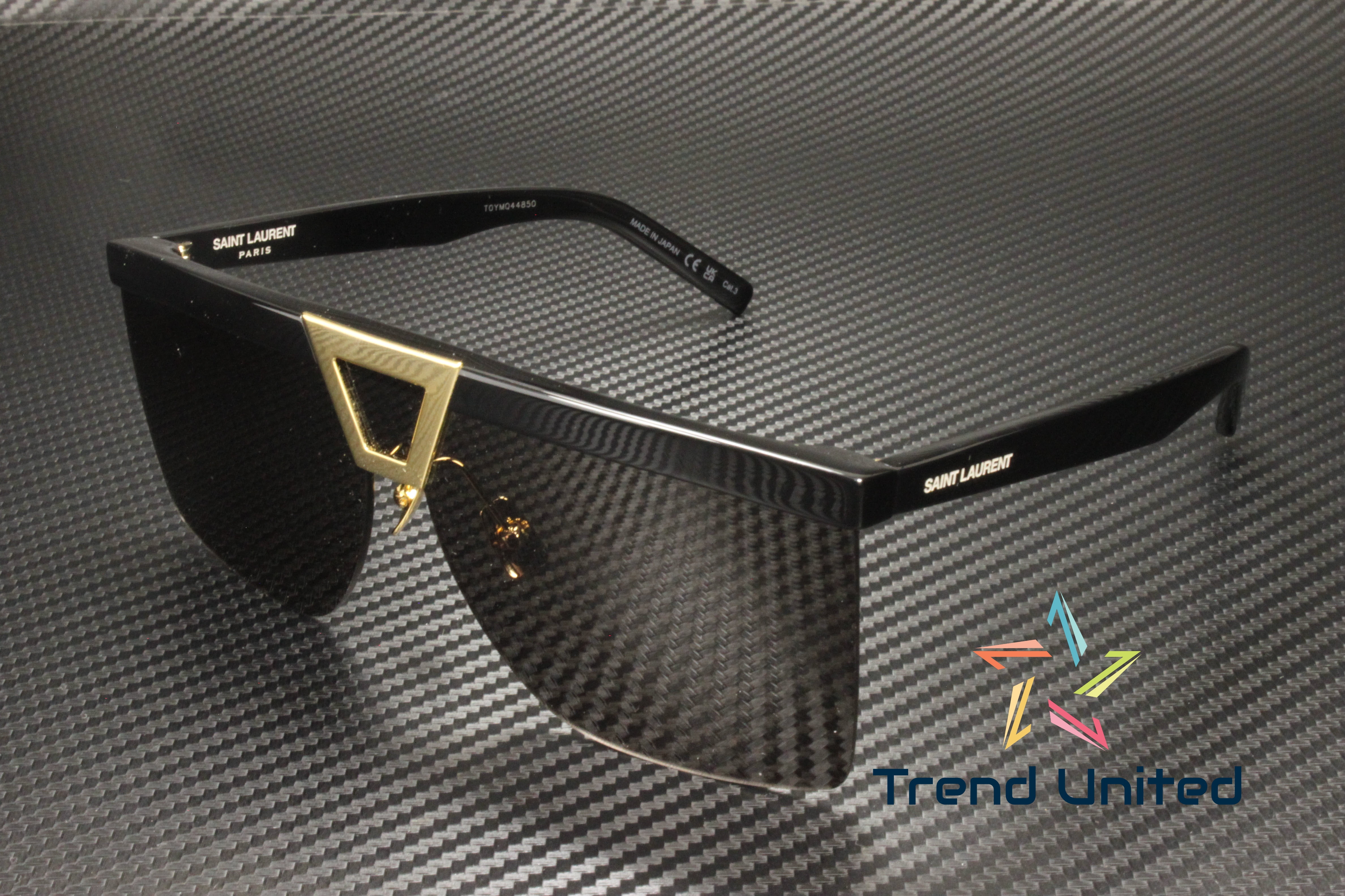 Saint Laurent Oversized Black Sunglasses with Gold Detail style#SL537 PALACE Saint Laurent Paris NEW Saint Laurent SL537 Palace 001 Black  main image 3