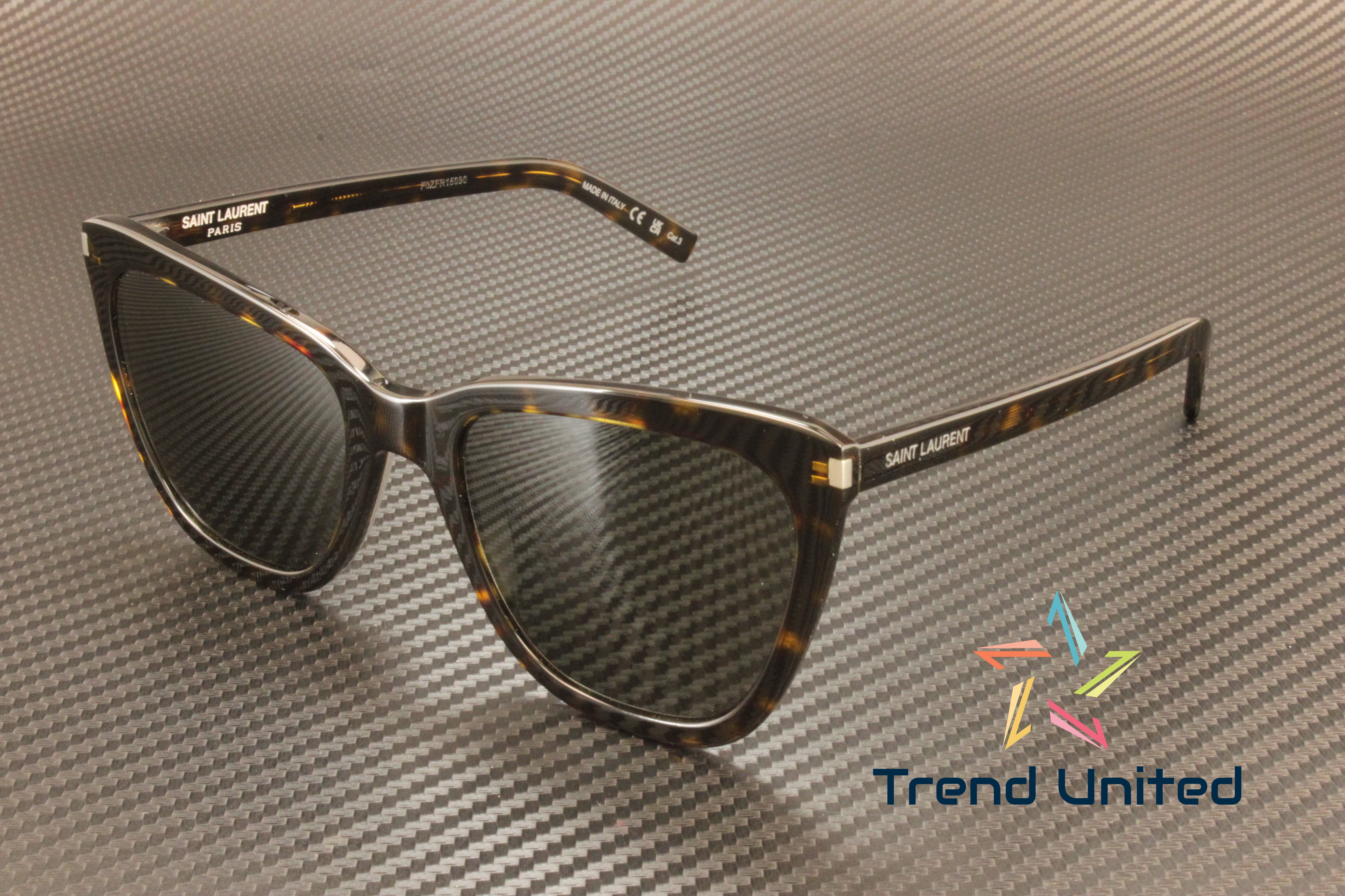 Sunglasses Saint Laurent SL 548 SLIM- 002 Havana / Grey  display picture 1
