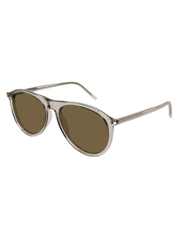SL667 004 56mm Aviator Sunglasses Unisex Transparent Beige