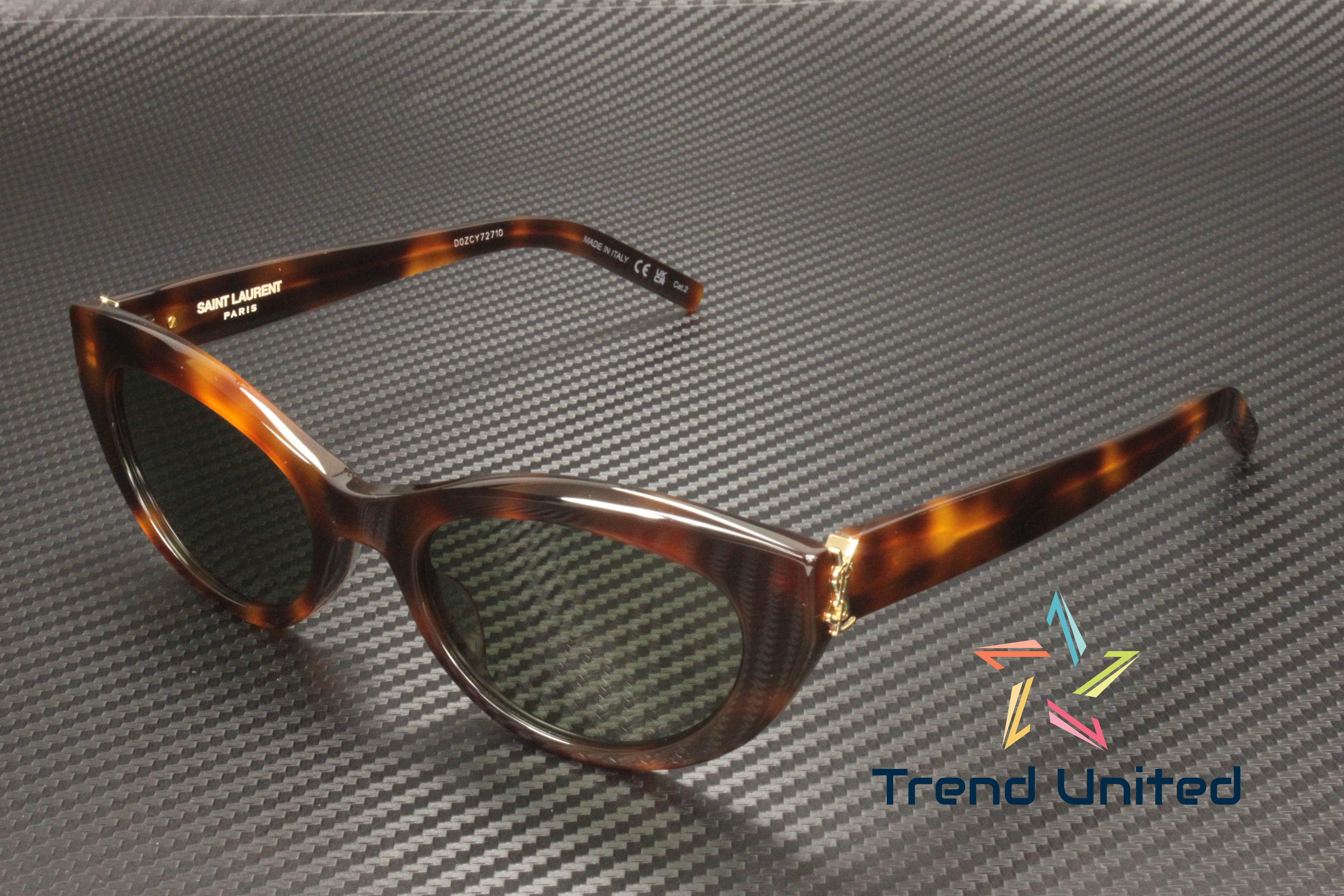 Saint Laurent 54mm Cat Eye Sunglasses havana green SAINT LAURENT SL515 003 WOMEN HAVANA GREEN CAT EYE  main image 2