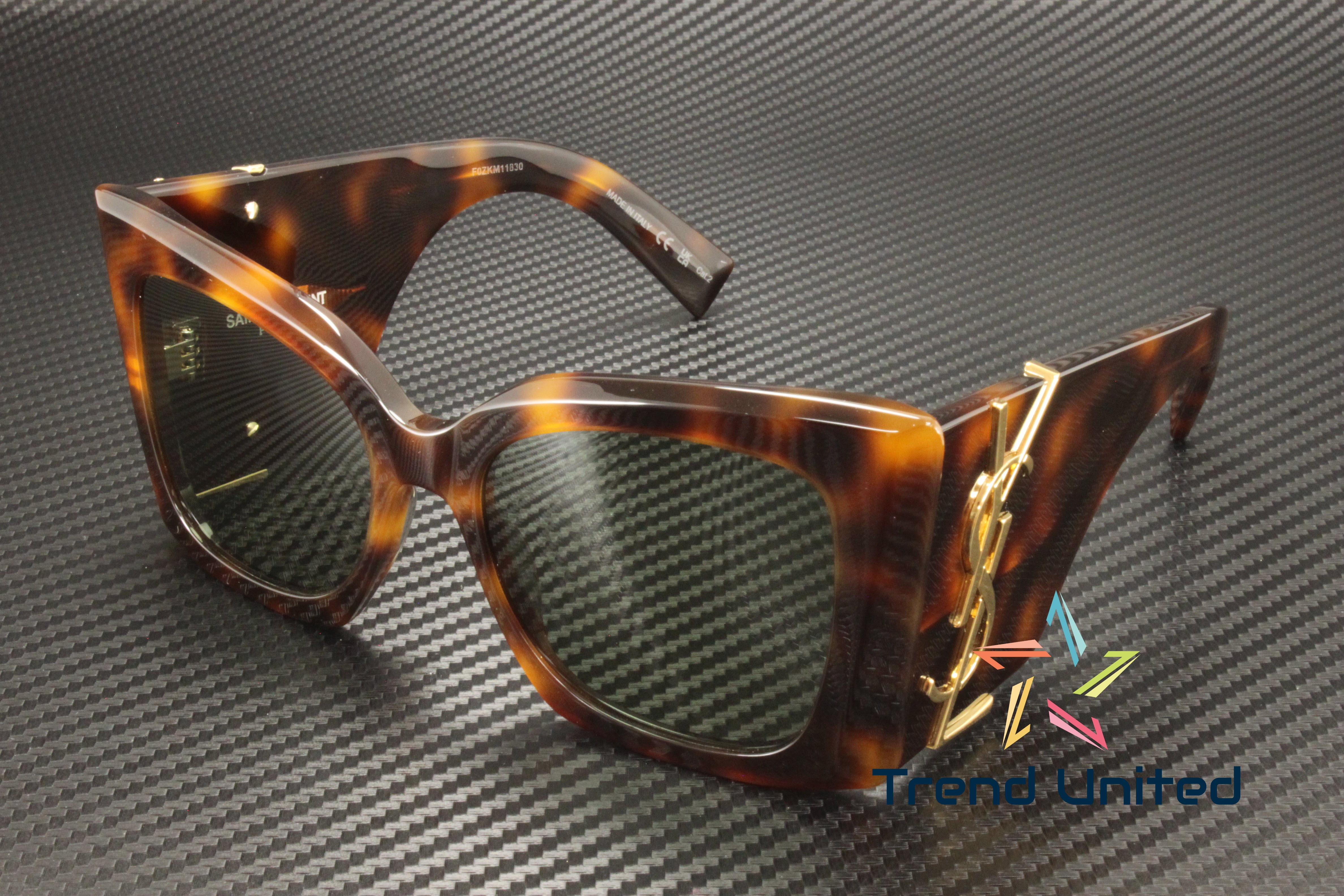 Sunglasses Saint Laurent SL M 119 BLAZE- 002 Havana / Green  display picture 3