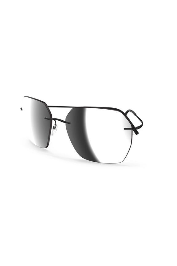 Sunglasses Silhouette Caleum Rimless 8745 9140 Pure Black 59/17/140 3 piece fram