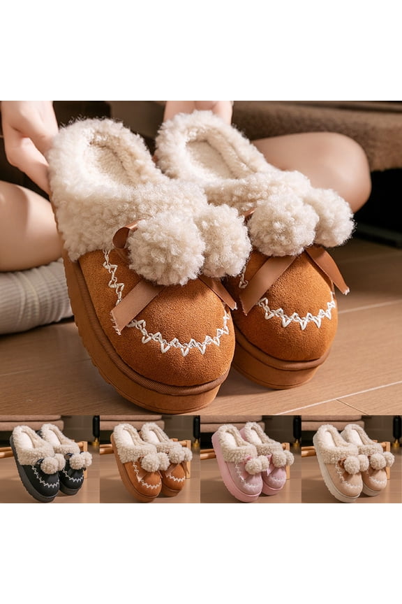 Sunglasses Slippers For Women Plush Memory Foam House Slippers Closed Toe Shoes With Non- Sole Cozy Warm Fuzzy Home Shoes Black 40