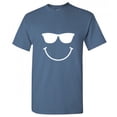 thumbnail image 1 of Sunglasses Smile Face Emoticon Novelty Graphic Tees Men Humor Christmas Gift Funny Sarcastic T Shirt, 1 of 5