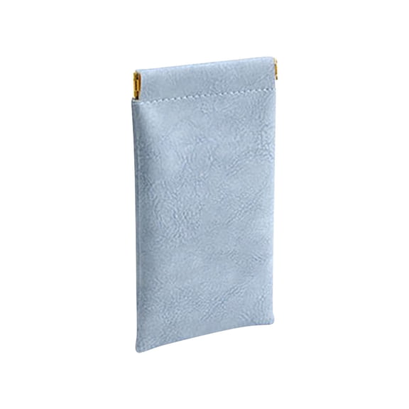 Sunglasses Storage Bag Set | 4-Color Shrapnel Mouth Automatic Closure PU Leather Eyeglass Cases | Lightweight Multipurpose Pouch for Glasses, Coins, | Portable Organizer | 100g
