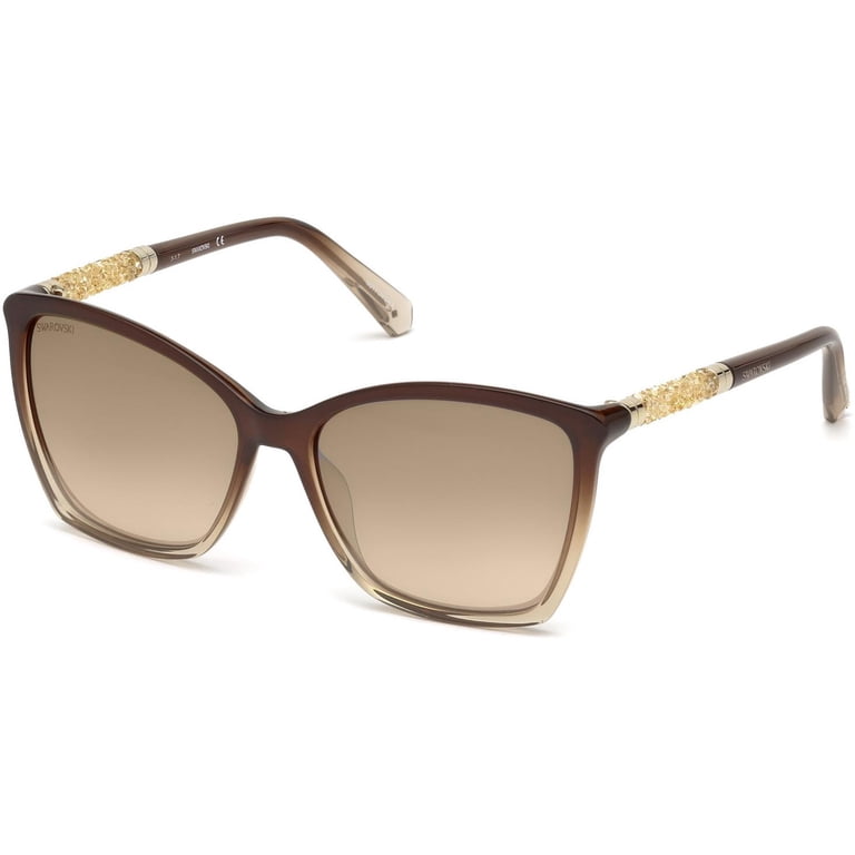 Sunglasses Swarovski SK 0148 48G Shiny Dark Brown / Mirror  display picture 3