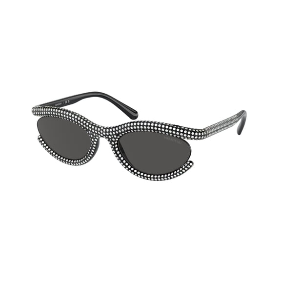 Sunglasses Swarovski SK 6006 100187 Black Dark Grey
