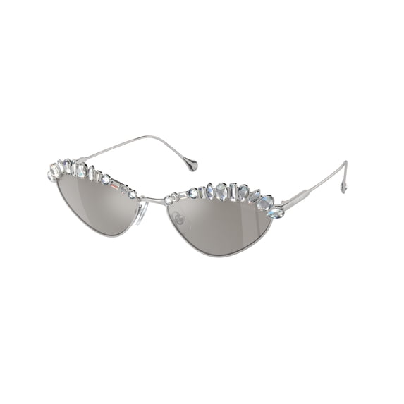 Swarovski SK 7009 Metal Womens Cat-Eye Sunglasses SIlver 55mm Adult