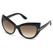 Sunglasses Tom Ford BARDOT TF 284 FT 01F Shiny Black / Gradient Brown