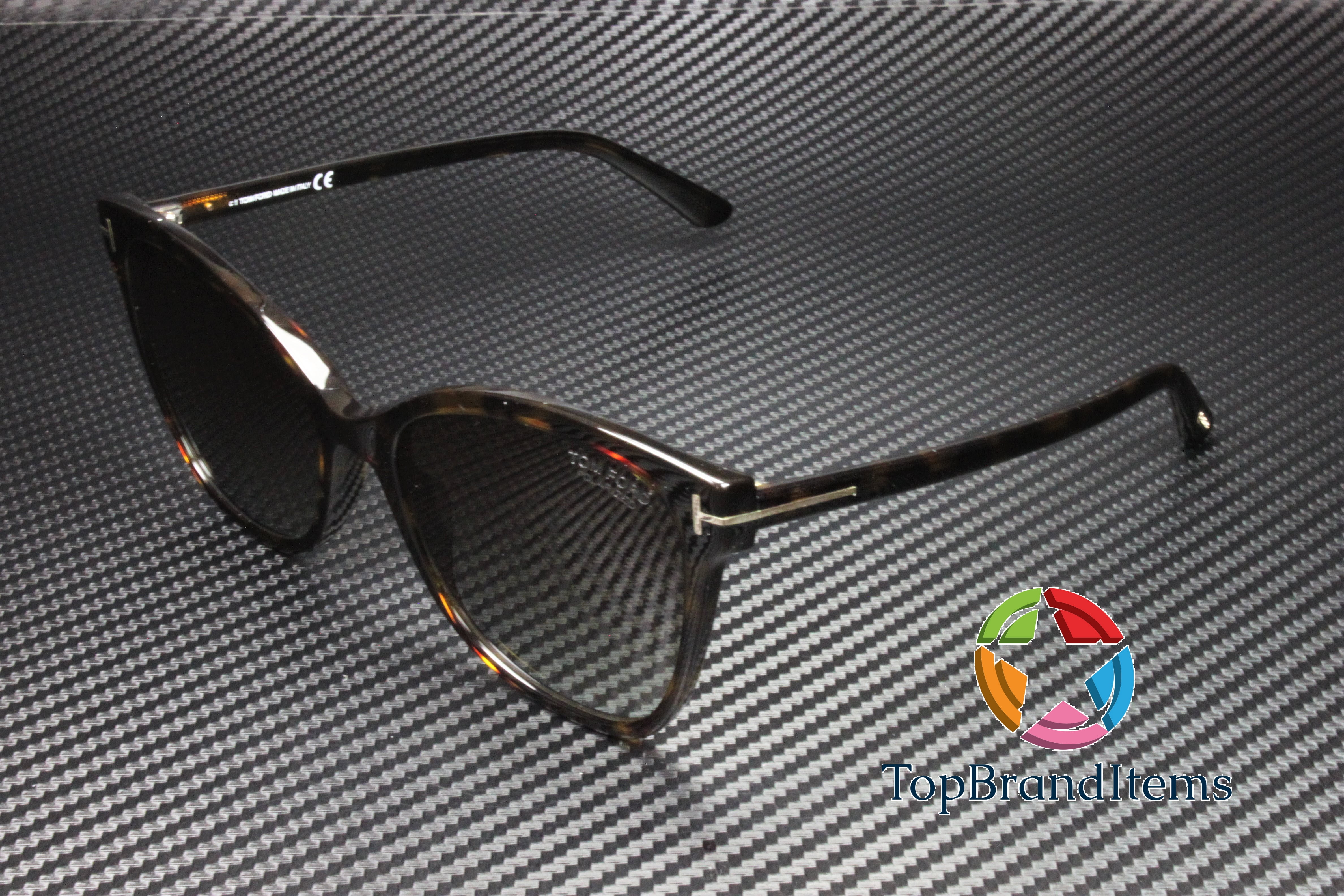 Tom Ford Ani FT0844 52H Women’s Sunglasses - Black/Brown Lenses Tom Ford Ani Polarized Brown Cat Eye Ladies Sunglasses  main image 3