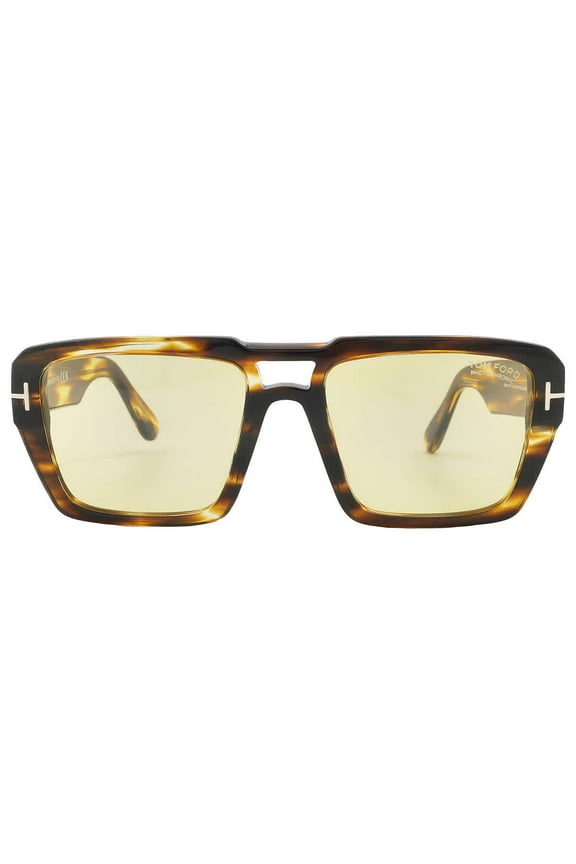 Redford Yellow Photochromatic Square Men's Sunglasses FT1153 52E 56