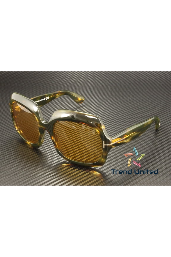 FT1155 52E Acetate Dark Havana Brown 60 mm Women's Sunglasses