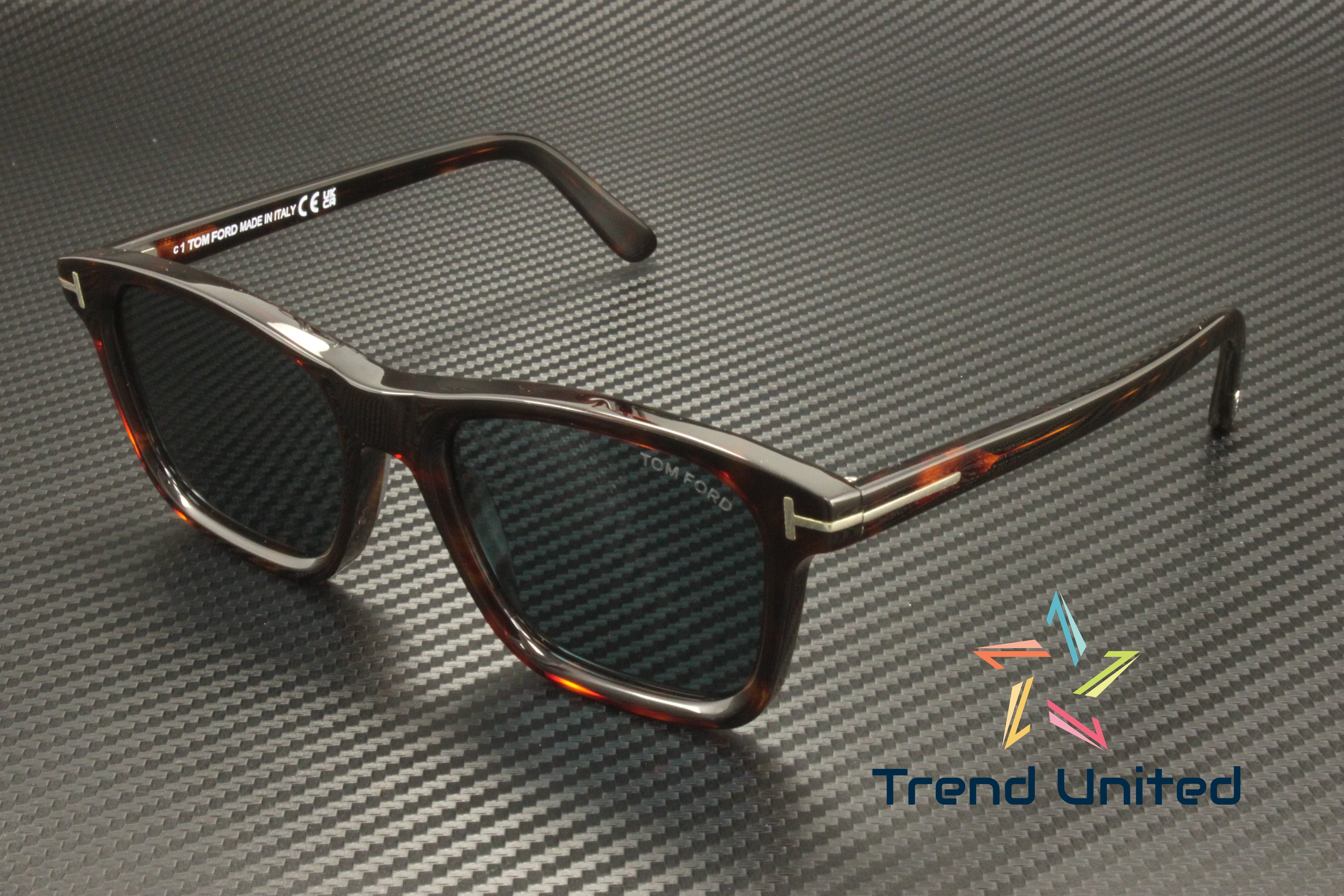 Tom Ford FT1179 54V Acetate Red Havana Blue 54 mm Men's Sunglasses