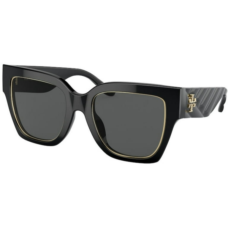 Tory Burch Adult Women's Black Wide Temple Sunglasses