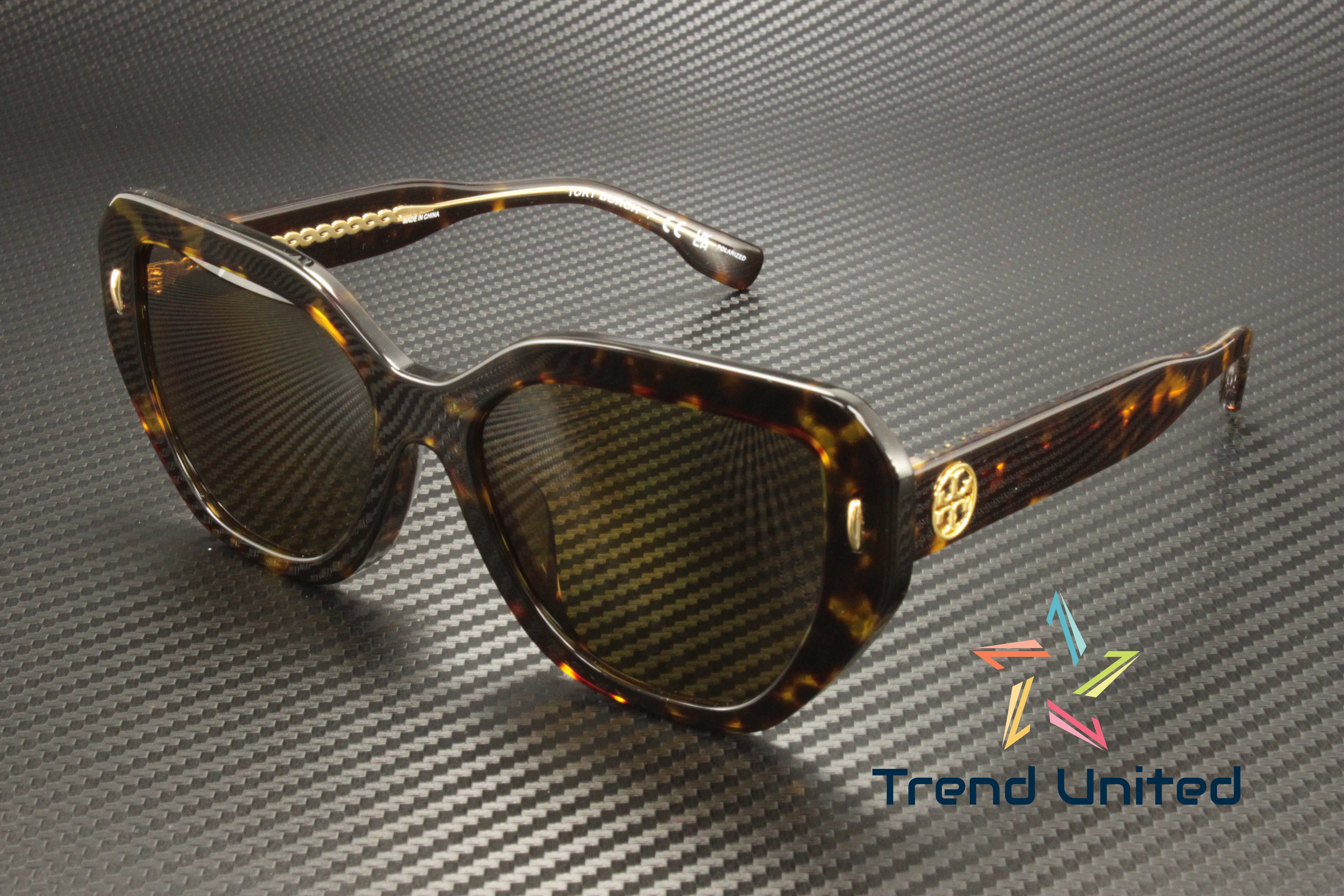 NEW IN BOX - Tory Burch Oversized Full Rim Cat Eye Tortoise Sunglasses - TY7194U Tory Burch TY7194U Cat-Eye Sunglasses | EyeOns.com main image 3