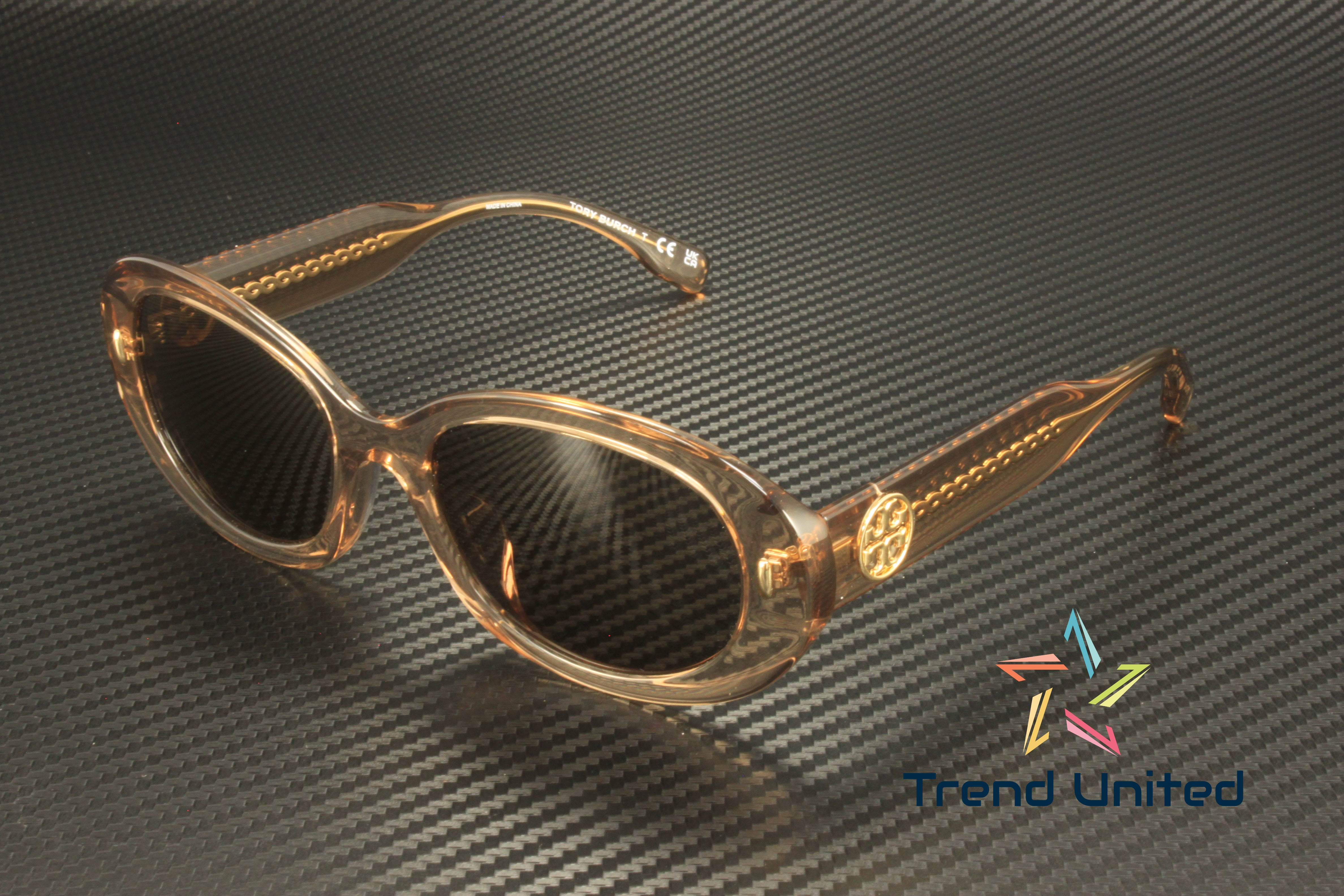 TORY BURCH TY7214U 195473 Transparent Brown Dark Brown 53 mm 