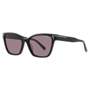 Tumi Grey Butterfly Ladies Sunglasses STU512 0BLA 56