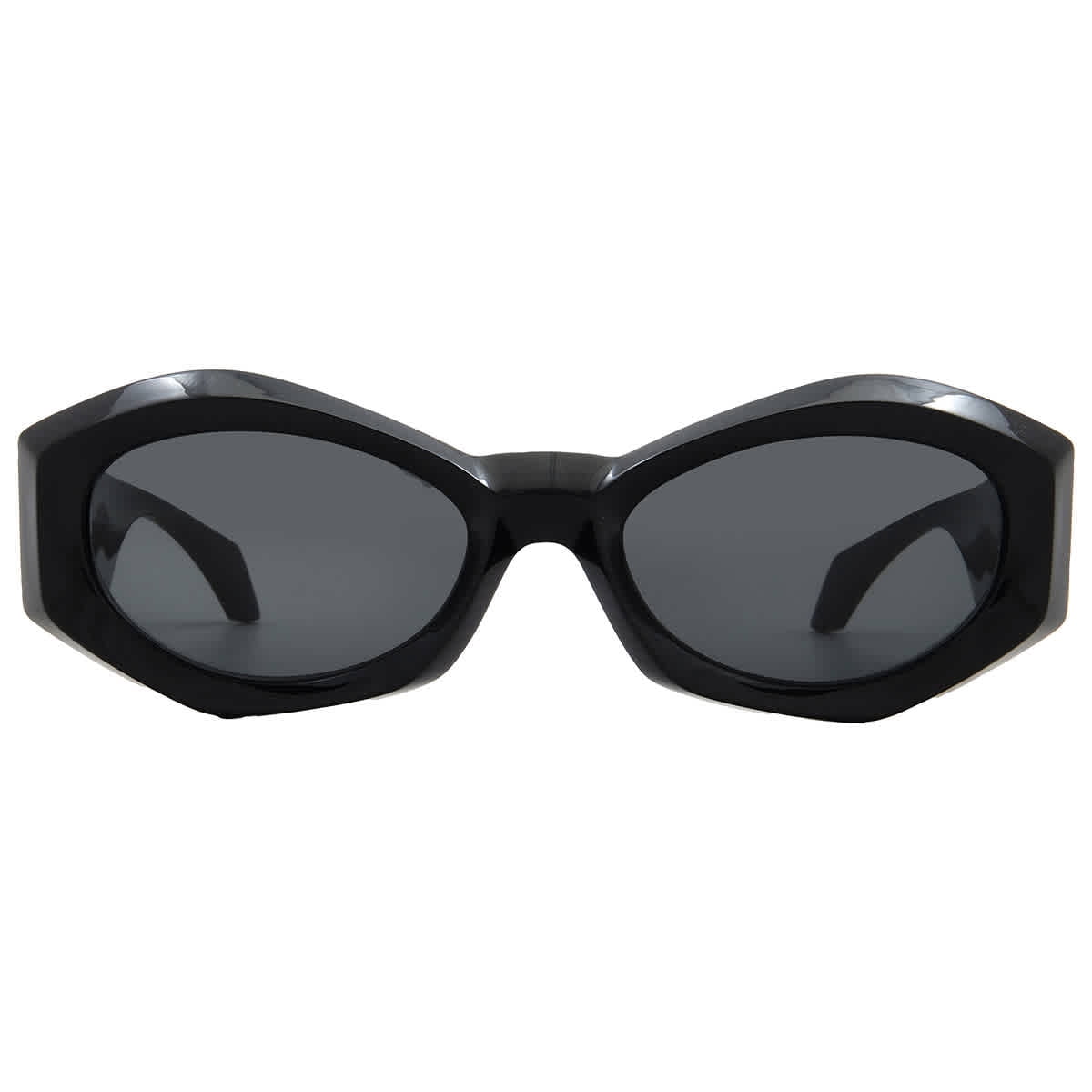 Versace VE4466U GB1/87 Sunglasses Black Geometric Frame, Dark Grey Lenses VERSACE VE4466U GB1/87 Black/Dark Grey 54-19-140 Sunglasses  main image 4