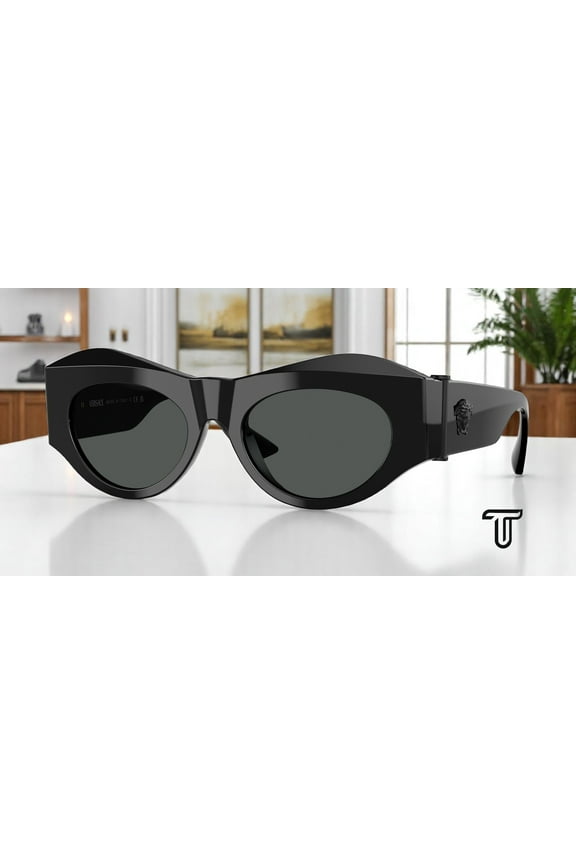 VE4477U 536087 Black Dark Gray 52 mm Women's Sunglasses