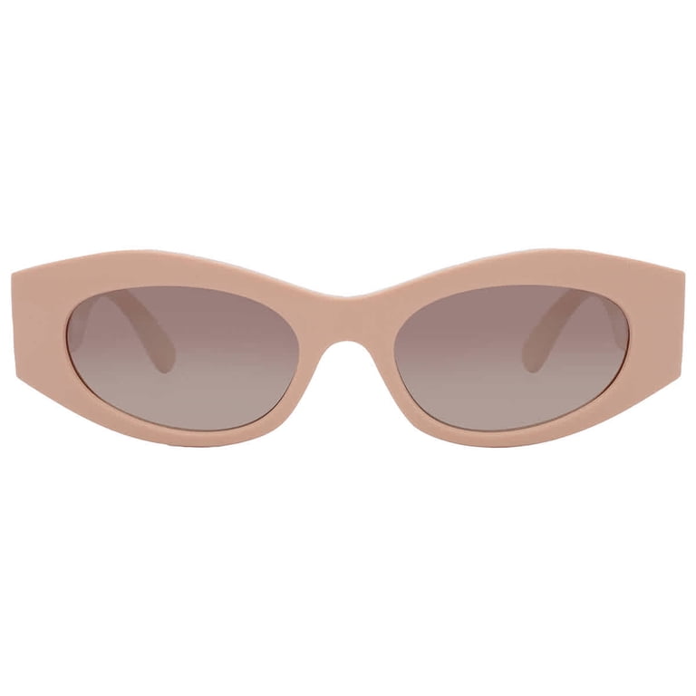NEW Versace VE4480U 54946I Nude Brown Mirror  Oval Unisex Sunglasses Versace Women Sunglasses Nude Brown Grad Grey Mirror Silver  main image 2