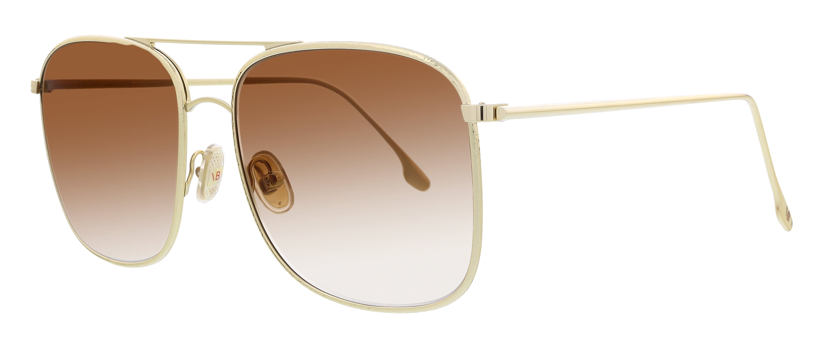 Victoria Beckham Gold Aviator Sunglasses with Brown Lenses Victoria Beckham Gold-Tone Aviator w/ Gradient Lens – Eyedictive main image 3