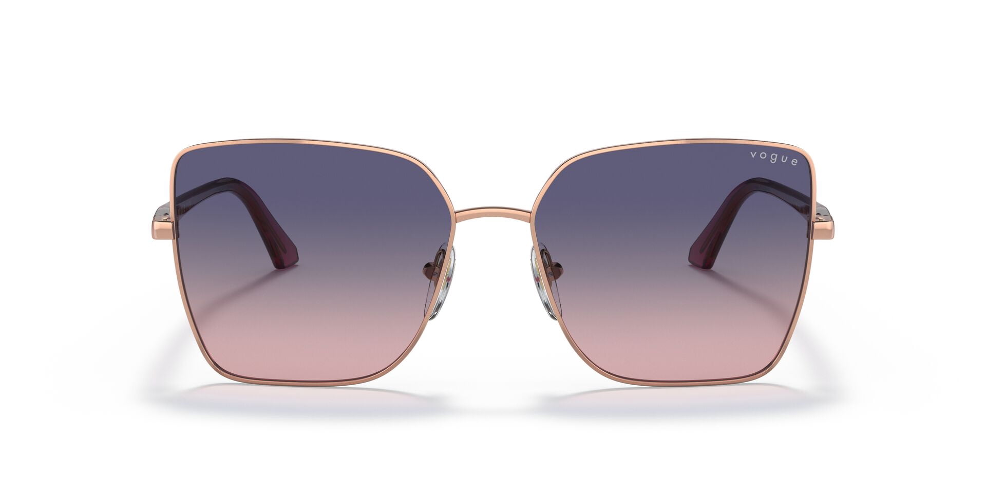 Vogue Eyewear Vogue Women's 58mm Butterfly VO4199S Sunglasses, Pink Gold/Pink Gradient Blue