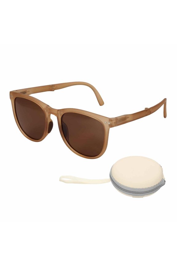 Sunglasses for Women Men, Silicone & PC Folding Model Trendy Sunglasses with Simple Box Sunshine Protection Shades for Driving, Shopping and Taking Photos