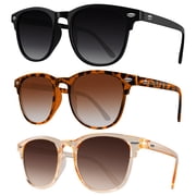 Sunglasses for Women Polarized,AILKIN 3Pack Fashion Trendy Retro Sun Glasses with UV Protection Sports Polarized Womens Sunglasses for Fishing,Travel,DrivingLeopard/Black/Brown