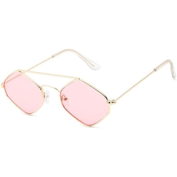 Sunglasses Women Sun Glasses Diamond Rhombus Metal Frame Retro Men Eyewear