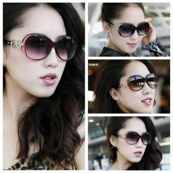 Sunglasses Womens Ladies Polarised Retro Sun Glasses Big Frame Oversized Shades UV Protection