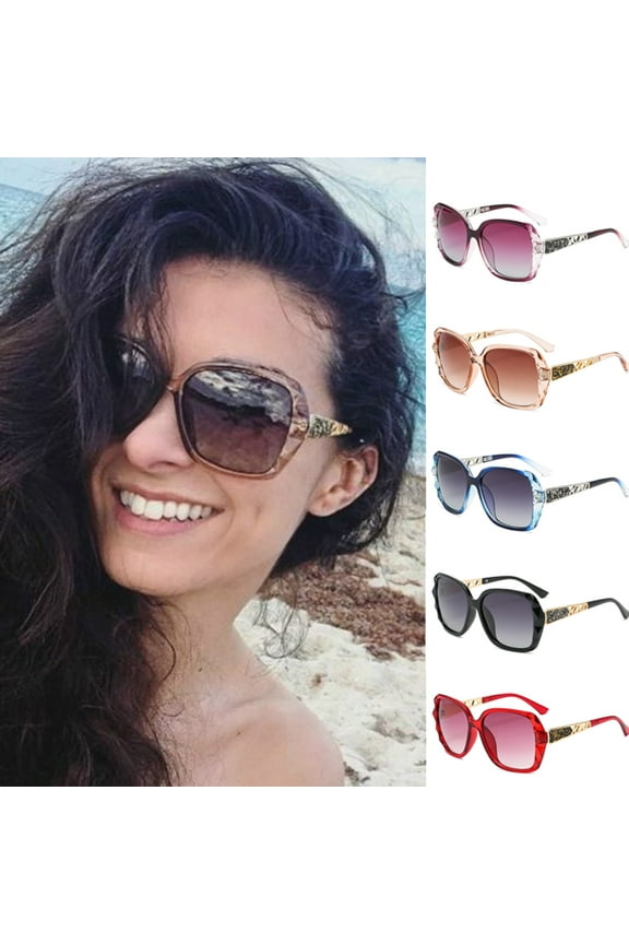 Sunglasses Womens Ladies Polarised Retro Sun Glasses Big Frame Oversized Shades UV Protection