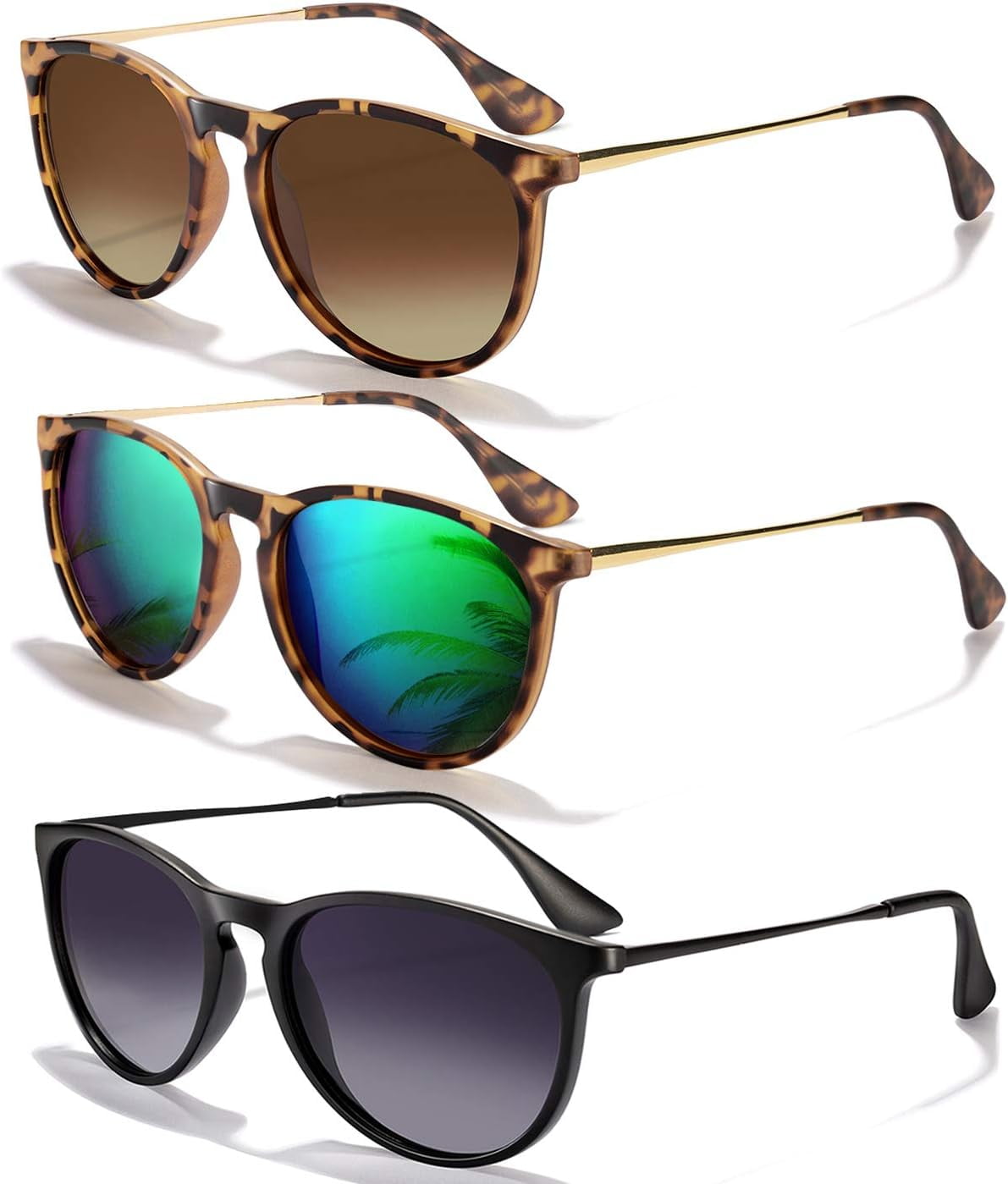 Polarized Retro Round Sunglasses Vintage Trendy Unisex UV Protection Mirrored Amazon.com: ANDOILT Vintage Polarized Sunglasses for Women  main image 4