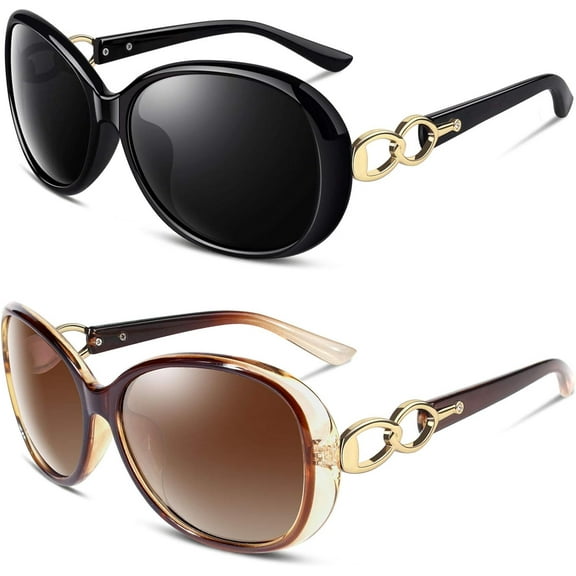 Sunglasses Womens Polarized Trendy Oversized Sun Glasses, Fashion Ladies Shades 100% UV400 Protection Sunglasses Big Frame